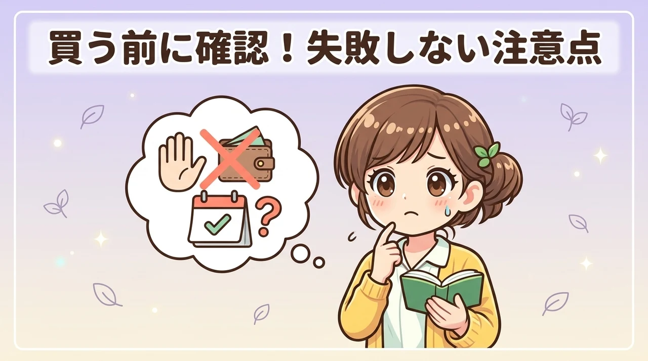 購入前に知っておきたい注意点