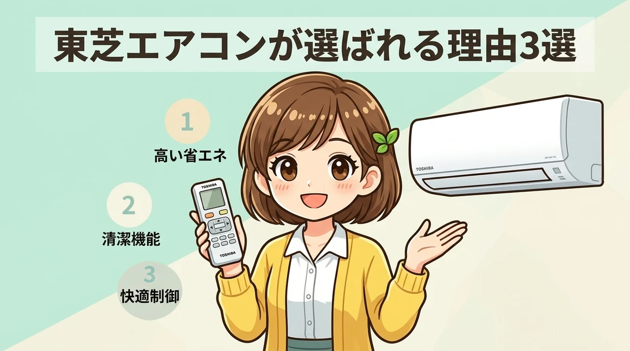 東芝エアコンを選ぶ3つのメリット