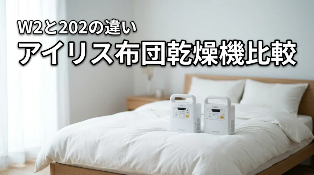 アイリスオーヤマの布団乾燥機、FK-W2-WとAZKFK-202-Wどっちがいい？違いを解説