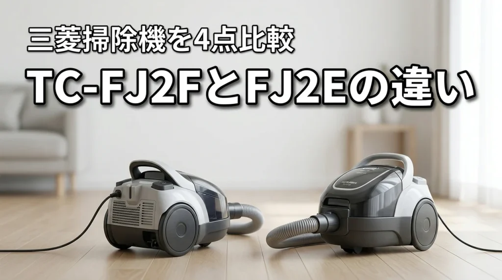 三菱掃除機TC-FJ2FとTC-FJ2Eの違いを4つの視点で比較