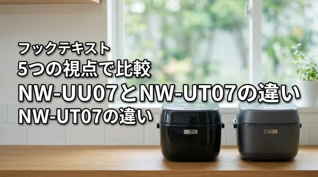 炎舞炊きNW-UU07とNW-UT07の違いを5つの視点で比較！選び方