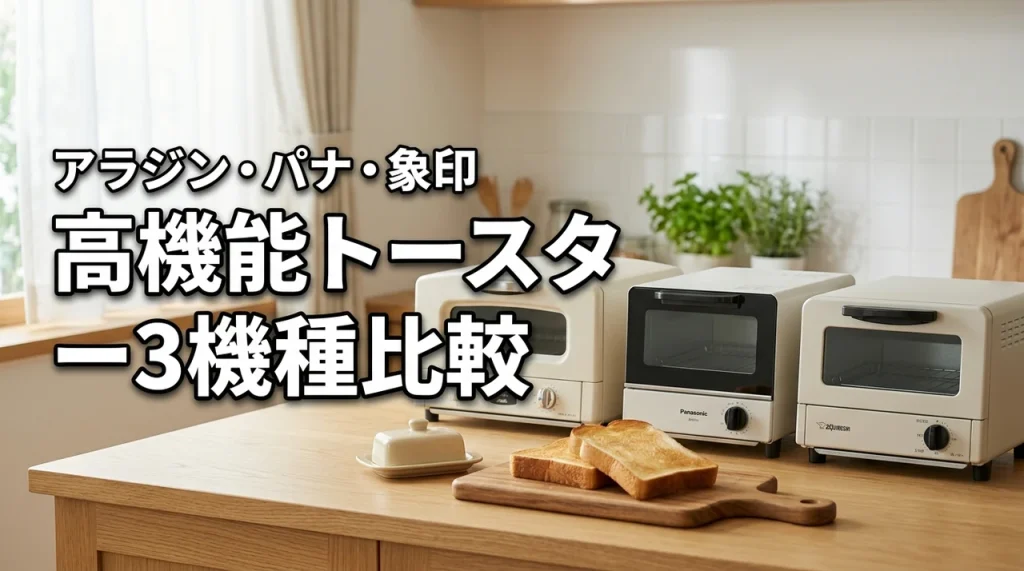 アラジン・パナソニック・象印の高機能トースターおすすめ3機種を比較