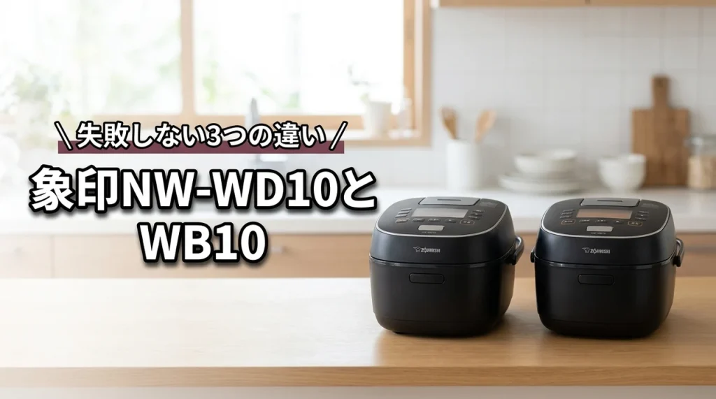 象印NW-WD10とNW-WB10を比較｜3つの違いで失敗しない