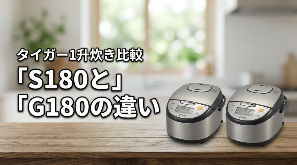 タイガーご泡火炊きJRI-S180とJRI-G180の違いはここ！あなたに合う1升炊きがすぐわかる
