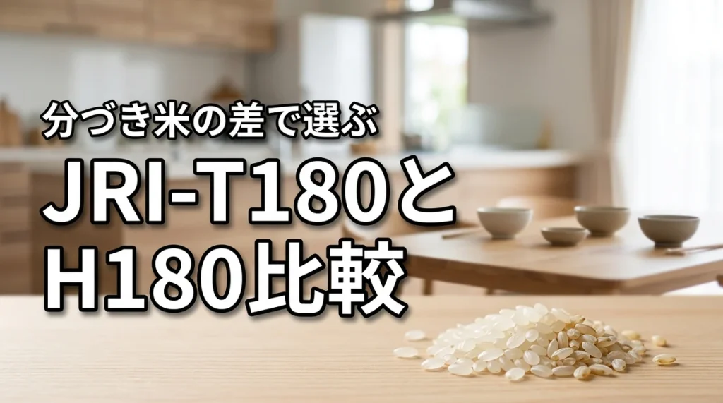 タイガーJRI-T180とJRI-H180は分づき米の差で選ぶ！違いとおすすめユーザーを診断
