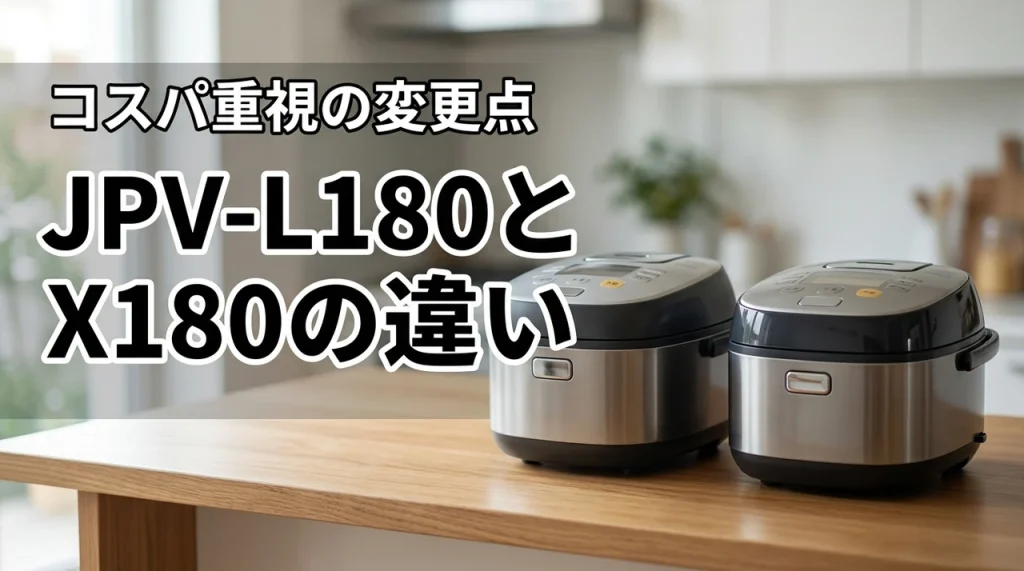 タイガーJPV-L180とJPV-X180の違いはここ！コスパ重視なら知っておくべき変更点