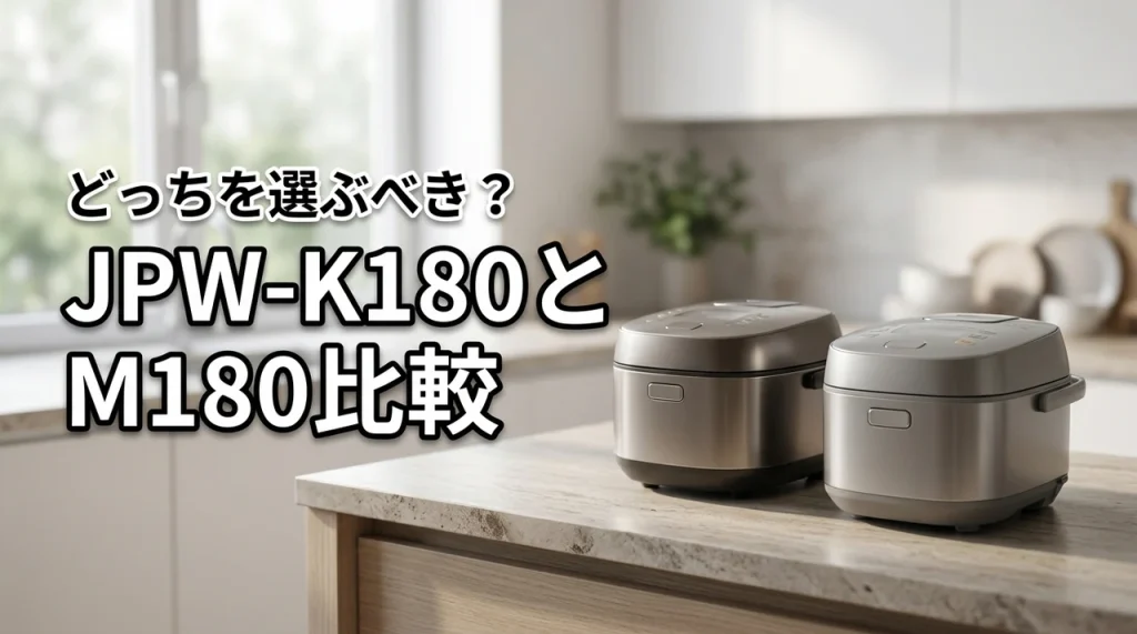 タイガー JPW-K180とJPW-M180の違いを比較！選ぶべき1台はどっち？