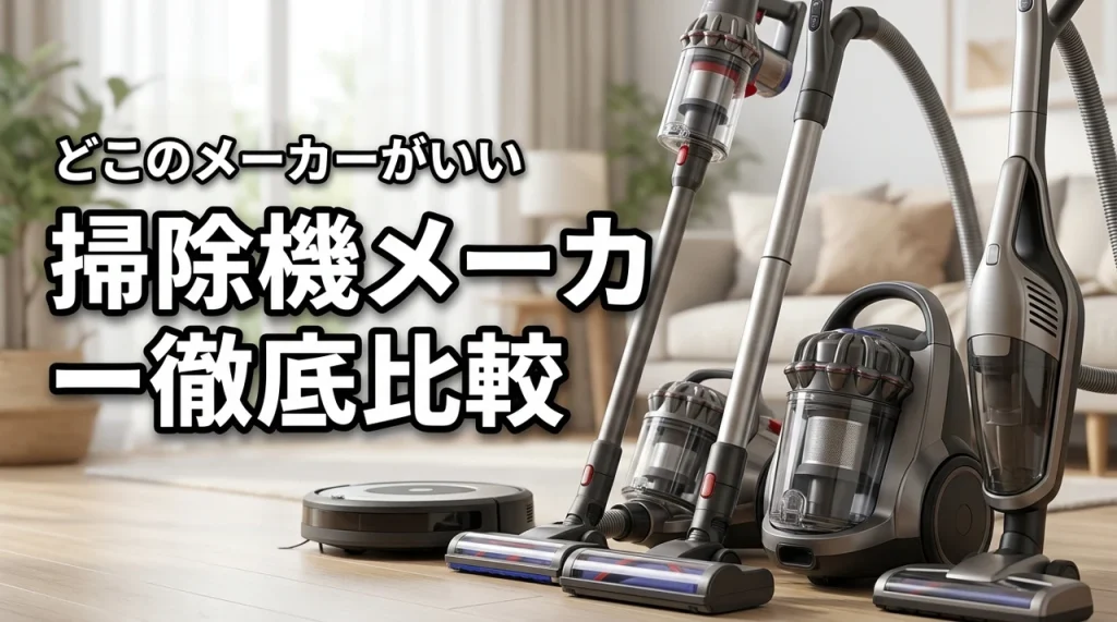 掃除機メーカーを徹底比較!特徴・違いとおすすめ解説2026年どこのメーカーがいい