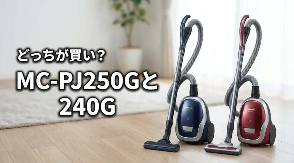 パナソニック掃除機MC-PJ250GとMC-PJ240Gの違いは?どっちが買いか